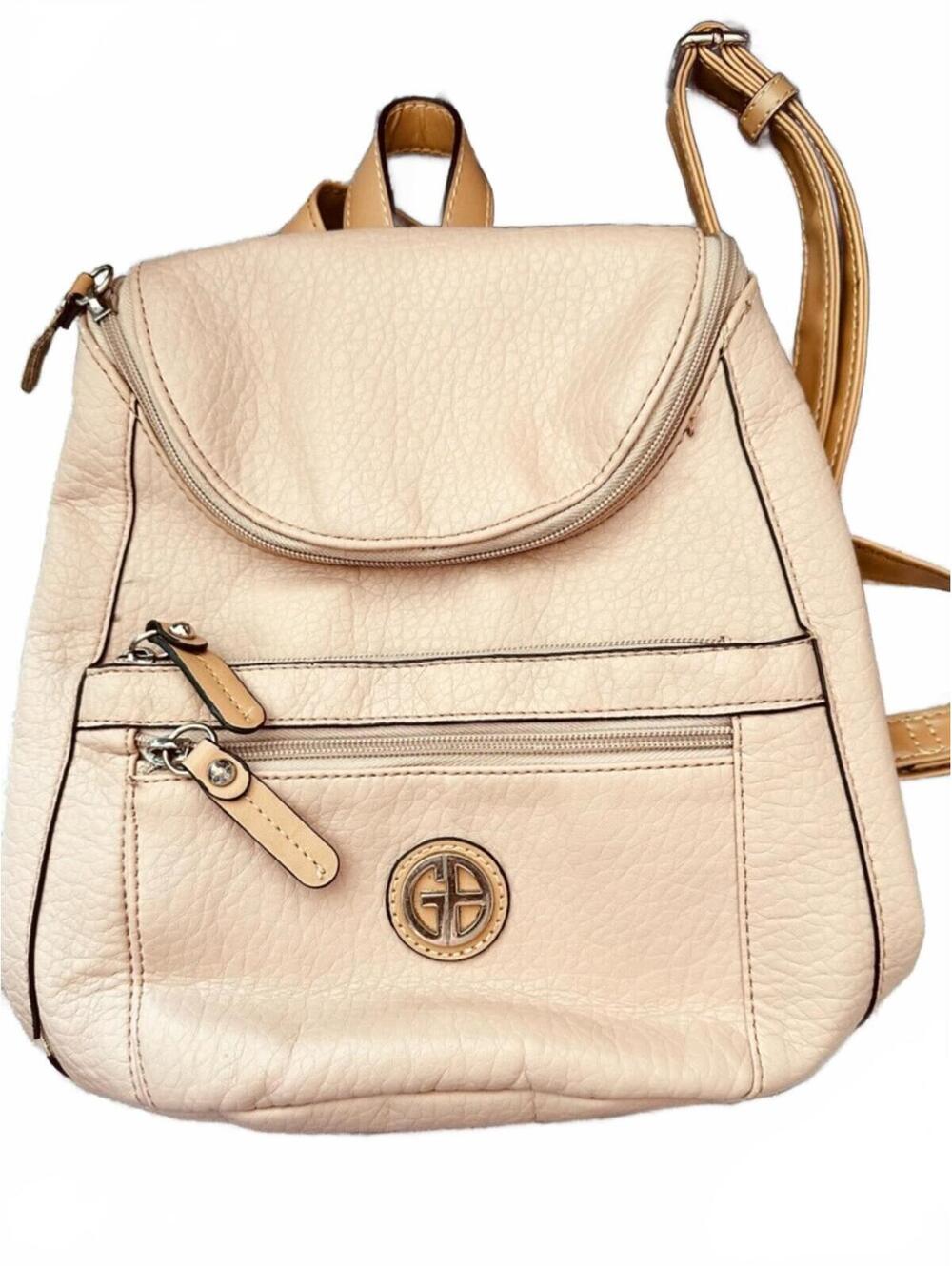 Giani Bernini Blush Pink Pebbled PVC Backpack
